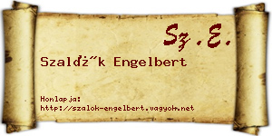 Szalók Engelbert névjegykártya